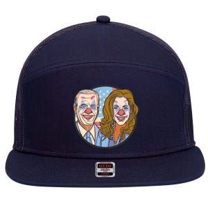 The Clowns Joe Biden Kamala Harris 7 Panel Mesh Trucker Snapback Hat