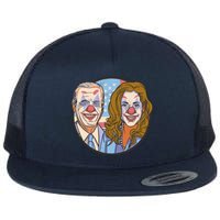 The Clowns Joe Biden Kamala Harris Flat Bill Trucker Hat