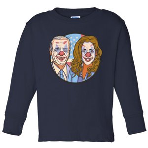 The Clowns Joe Biden Kamala Harris Toddler Long Sleeve Shirt