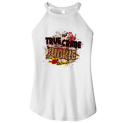 True Crime Junki Leopard Print True Crime Lover Gift Women’s Perfect Tri Rocker Tank