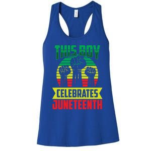 This Celebrates Juneteenth 1865 African Black American Gift Women's Racerback Tank