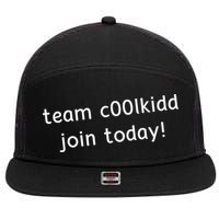 Team C00lkidd Join Today Funny Trending Quote 7 Panel Mesh Trucker Snapback Hat