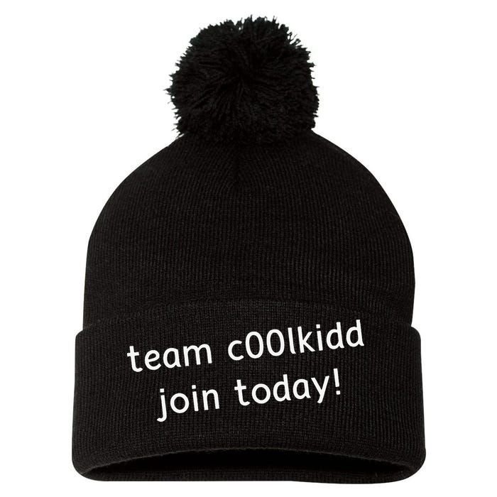 Team C00lkidd Join Today Funny Trending Quote Pom Pom 12in Knit Beanie
