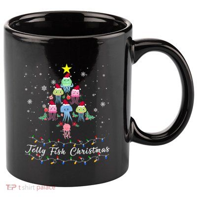 Th Cute Jelly Fish Christmas Tree Pajama Matching Costume Gift 11oz C Handle Ceramic Mug