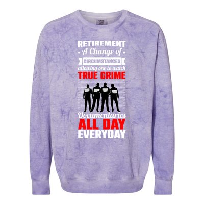 True Crime Junkies Merchandise No Body Scene Funny Gift Murder Gift Colorblast Crewneck Sweatshirt