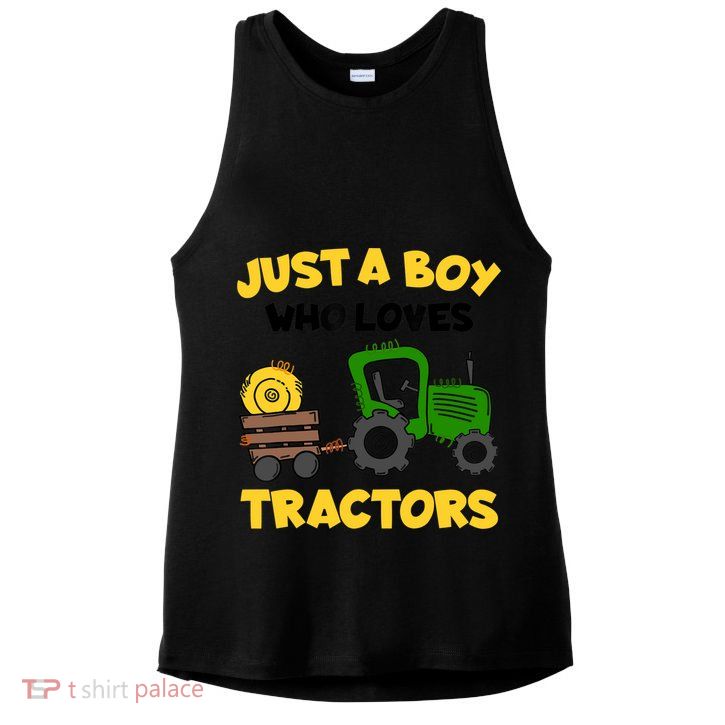 Tractor Costume Just A Boy Who Loves Tractors Ladies PosiCharge Tri-Blend Wicking Tank