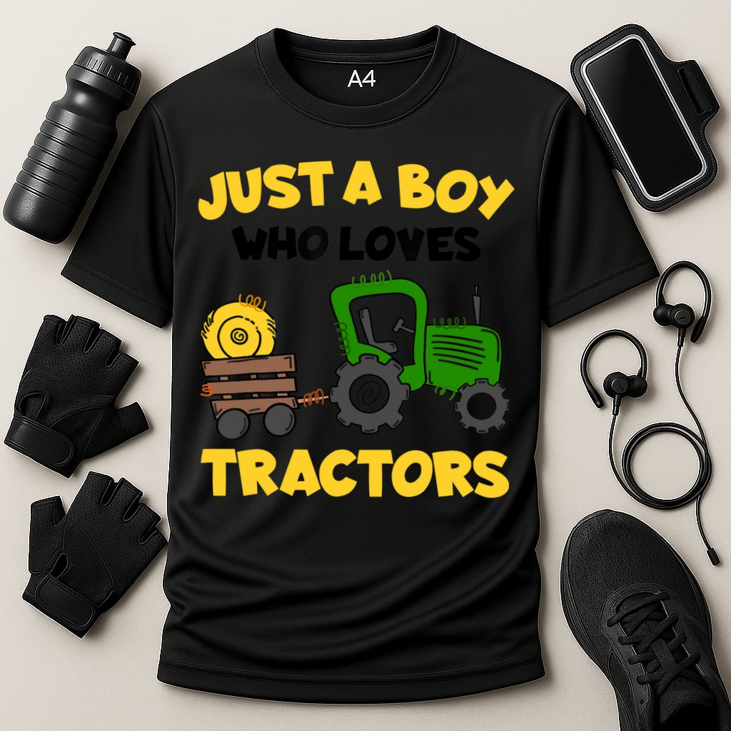 Tractor Costume Just A Boy Who Loves Tractors Cooling Performance Crew T-Shirt