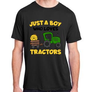 Tractor Costume Just A Boy Who Loves Tractors Adult ChromaSoft Performance T-Shirt