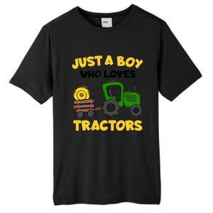 Tractor Costume Just A Boy Who Loves Tractors Tall Fusion ChromaSoft Performance T-Shirt