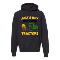 Tractor Costume Just A Boy Who Loves Tractors Premium Hoodie