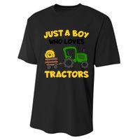 Tractor Costume Just A Boy Who Loves Tractors Performance Sprint T-Shirt