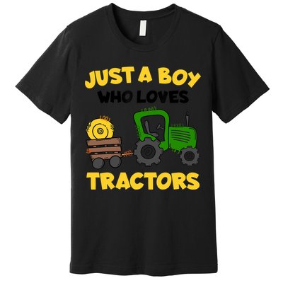 Tractor Costume Just A Boy Who Loves Tractors Premium T-Shirt