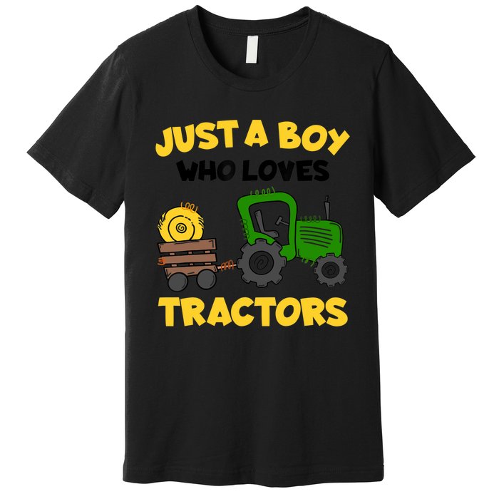 Tractor Costume Just A Boy Who Loves Tractors Premium T-Shirt