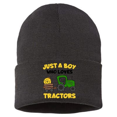 Tractor Costume Just A Boy Who Loves Tractors Sustainable Knit Beanie