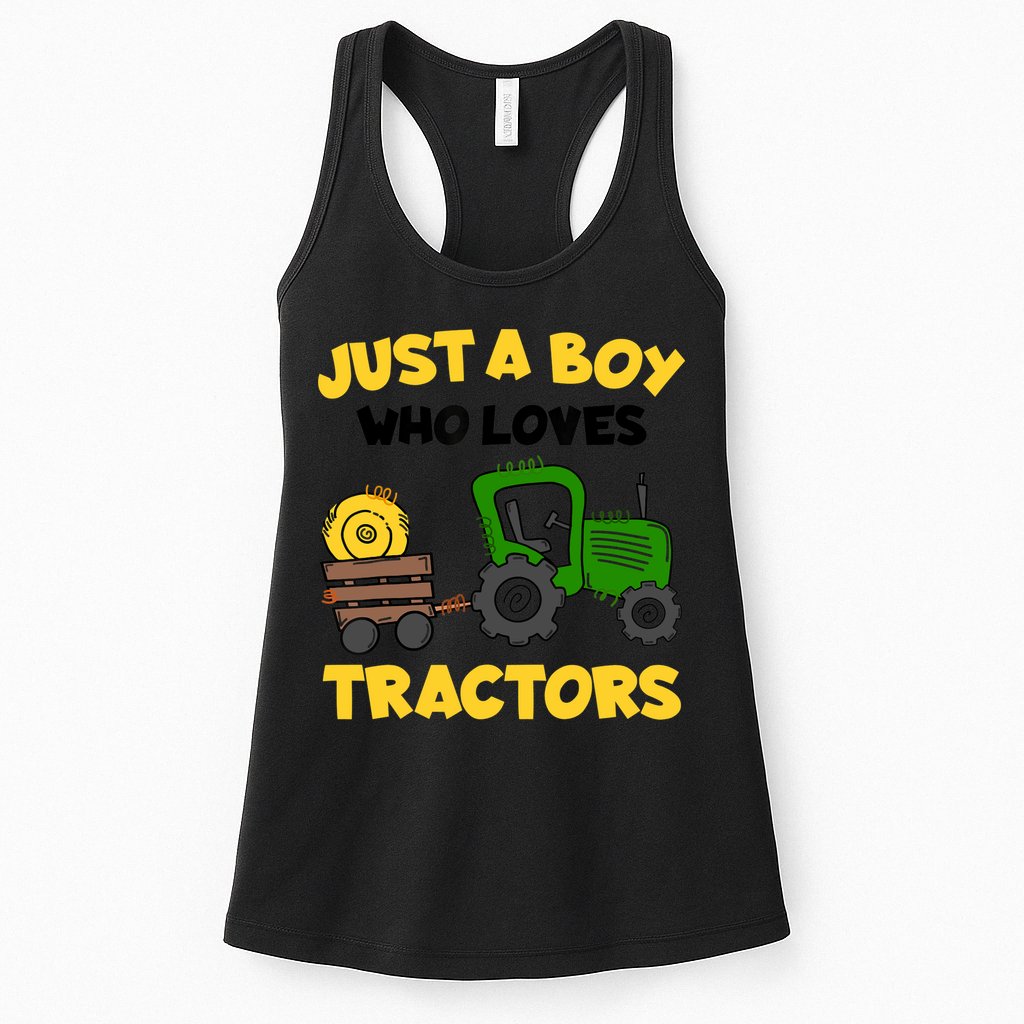 Tractor Costume Just A Boy Who Loves Tractors Womens Tank Top