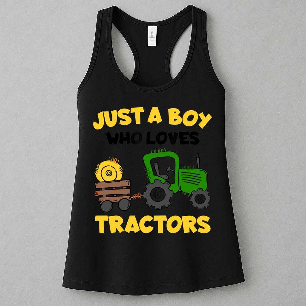 Tractor Costume Just A Boy Who Loves Tractors Womens Tank Top
