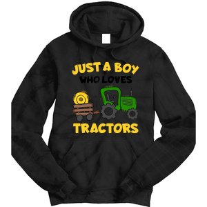 Tractor Costume Just A Boy Who Loves Tractors Tie Dye Hoodie