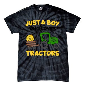 Tractor Costume Just A Boy Who Loves Tractors Tie-Dye T-Shirt