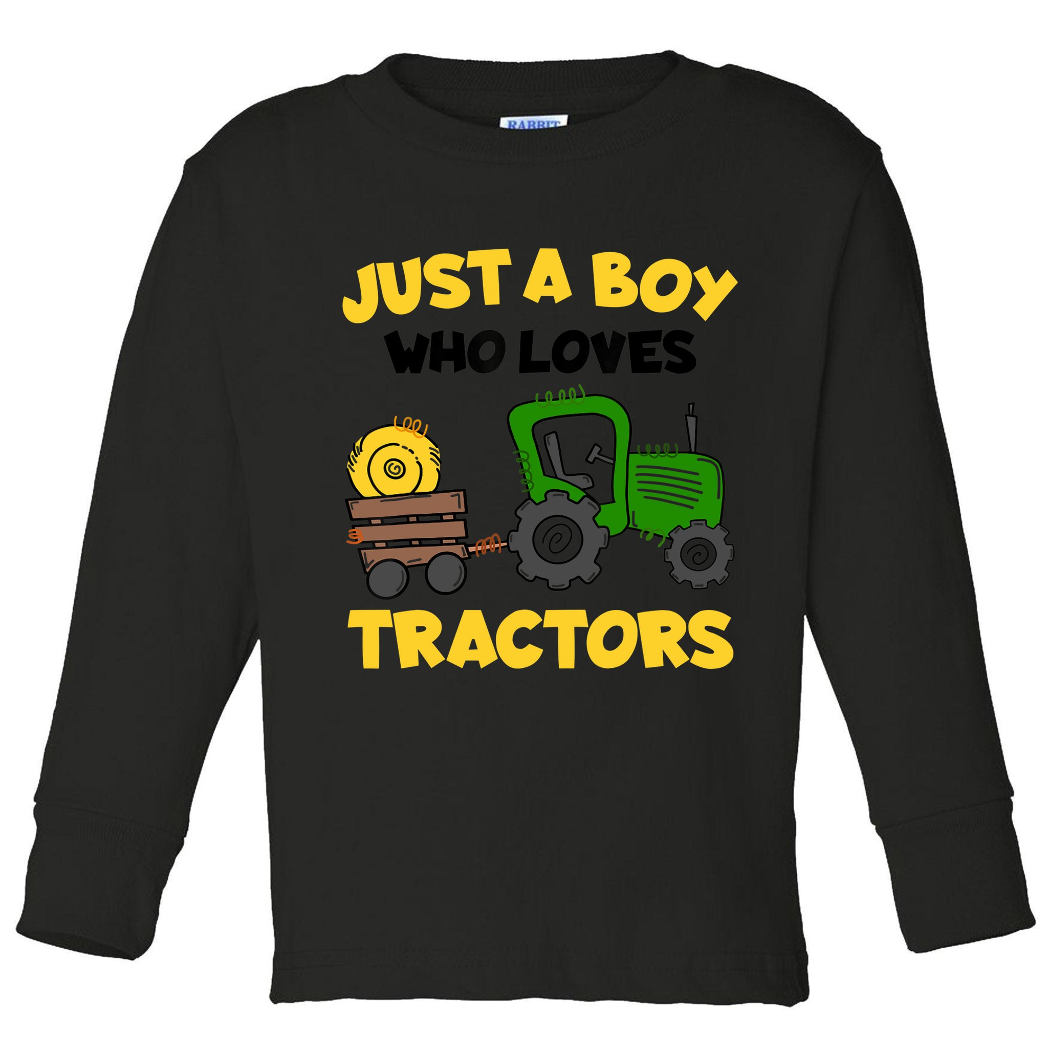 Tractor Costume Just A Boy Who Loves Tractors Toddler Long Sleeve Shirt