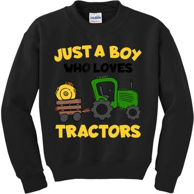 Tractor Costume Just A Boy Who Loves Tractors Kids Sweatshirt