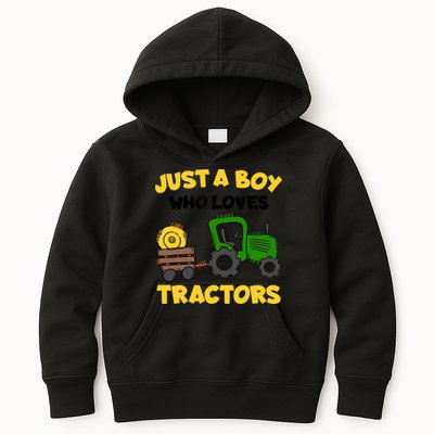 Tractor Costume Just A Boy Who Loves Tractors Kids Hoodie