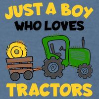 Tractor Costume Just A Boy Who Loves Tractors Garment-Dyed Sweatshirt