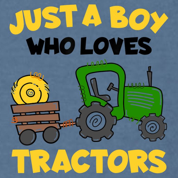 Tractor Costume Just A Boy Who Loves Tractors Garment-Dyed Sweatshirt