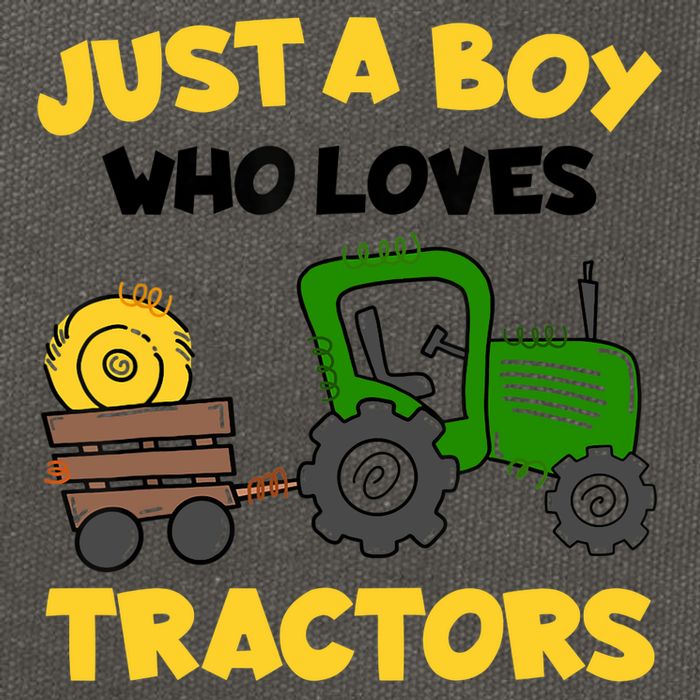 Tractor Costume Just A Boy Who Loves Tractors Cotton Canvas Backpack