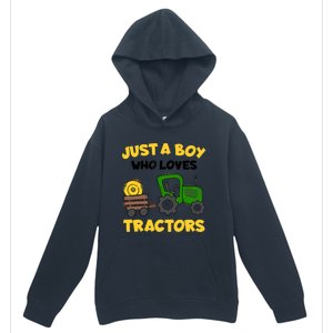 Tractor Costume Just A Boy Who Loves Tractors Urban Pullover Hoodie