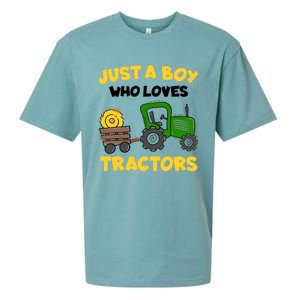 Tractor Costume Just A Boy Who Loves Tractors Sueded Cloud Jersey T-Shirt