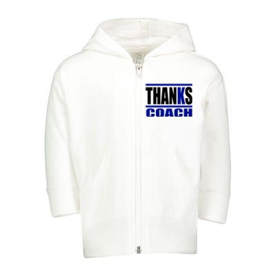 Thanks Coach K Basketball Toddler Zip Fleece Hoodie