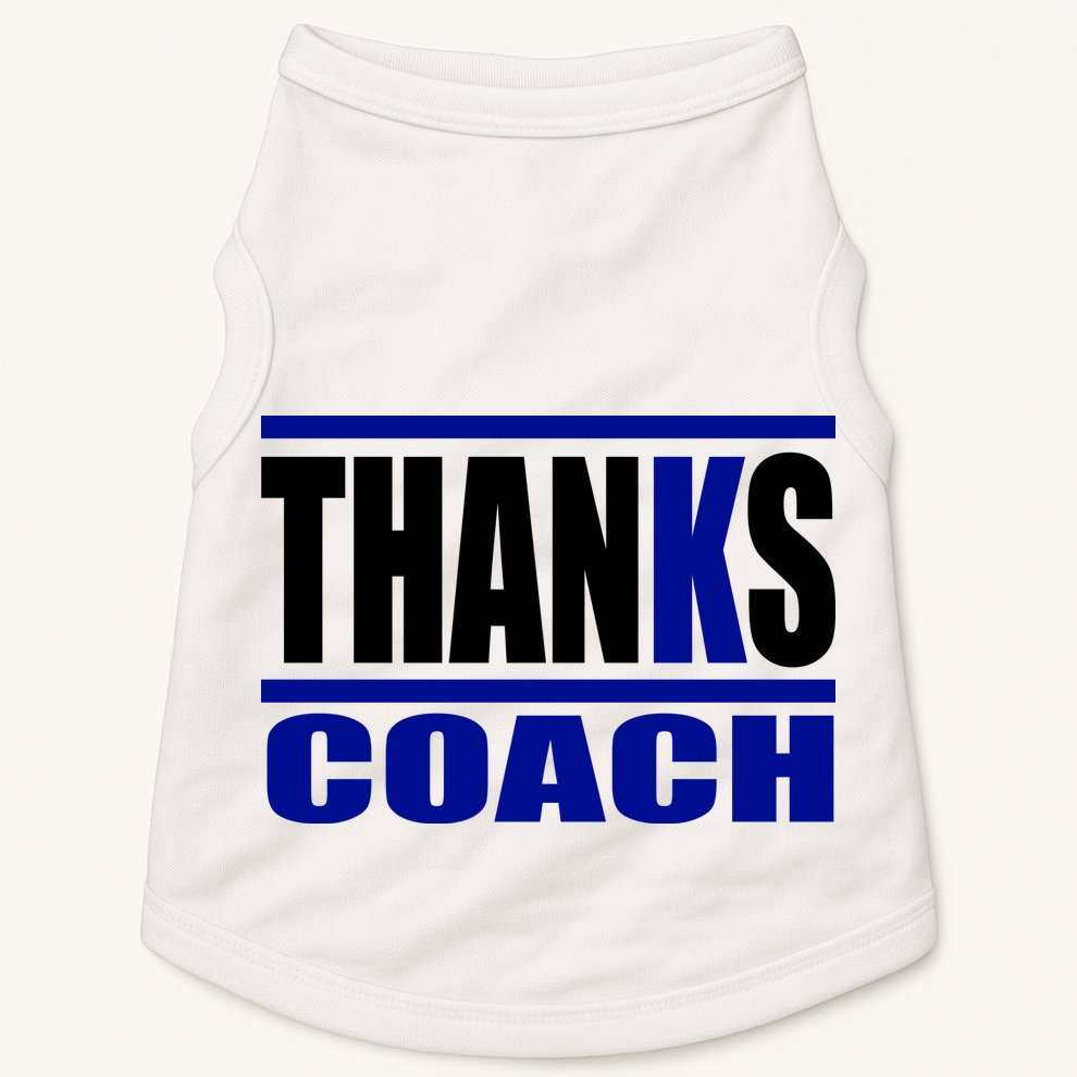 Thanks Coach K Basketball Doggie Tank