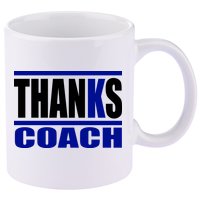 Thanks Coach K Basketball 11oz C Handle Ceramic Mug