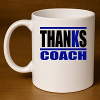 Thanks Coach K Basketball 11oz C Handle Ceramic Mug