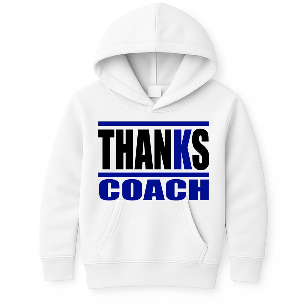 Thanks Coach K Basketball Kids Hoodie