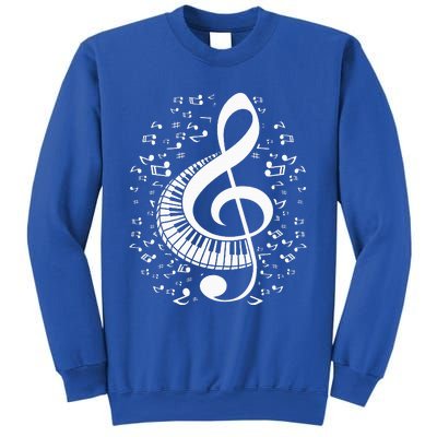 Treble Clef Keyboard Classical Music Notes Pianist Sweatshirt