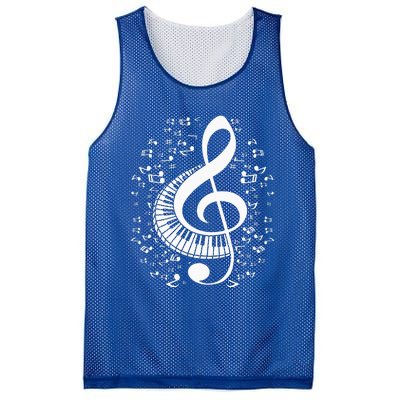 Treble Clef Keyboard Classical Music Notes Pianist Mesh Reversible Basketball Jersey Tank