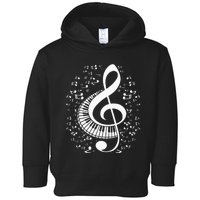 Treble Clef Keyboard Classical Music Notes Pianist Piano Toddler Hoodie