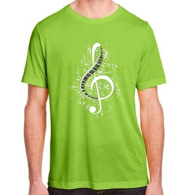 Treble Clef Keys Piano Player Pianist Classical Music Adult ChromaSoft Performance T-Shirt