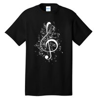 Treble Clef Keys Piano Player Pianist Classical Music Tall T-Shirt