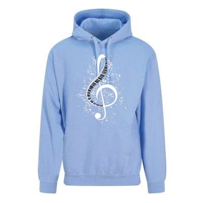 Treble Clef Keys Piano Player Pianist Classical Music Unisex Surf Hoodie