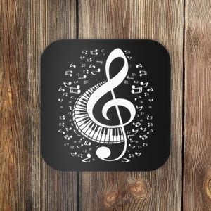 Treble Clef Keyboard Classical Music Notes Pianist Piano Coaster