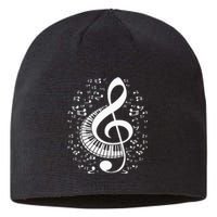 Treble Clef Keyboard Classical Music Notes Pianist Piano Sustainable Beanie