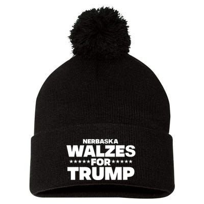The Charlie Kirk Show Nebraska Walzes For Trump Pom Pom 12in Knit Beanie