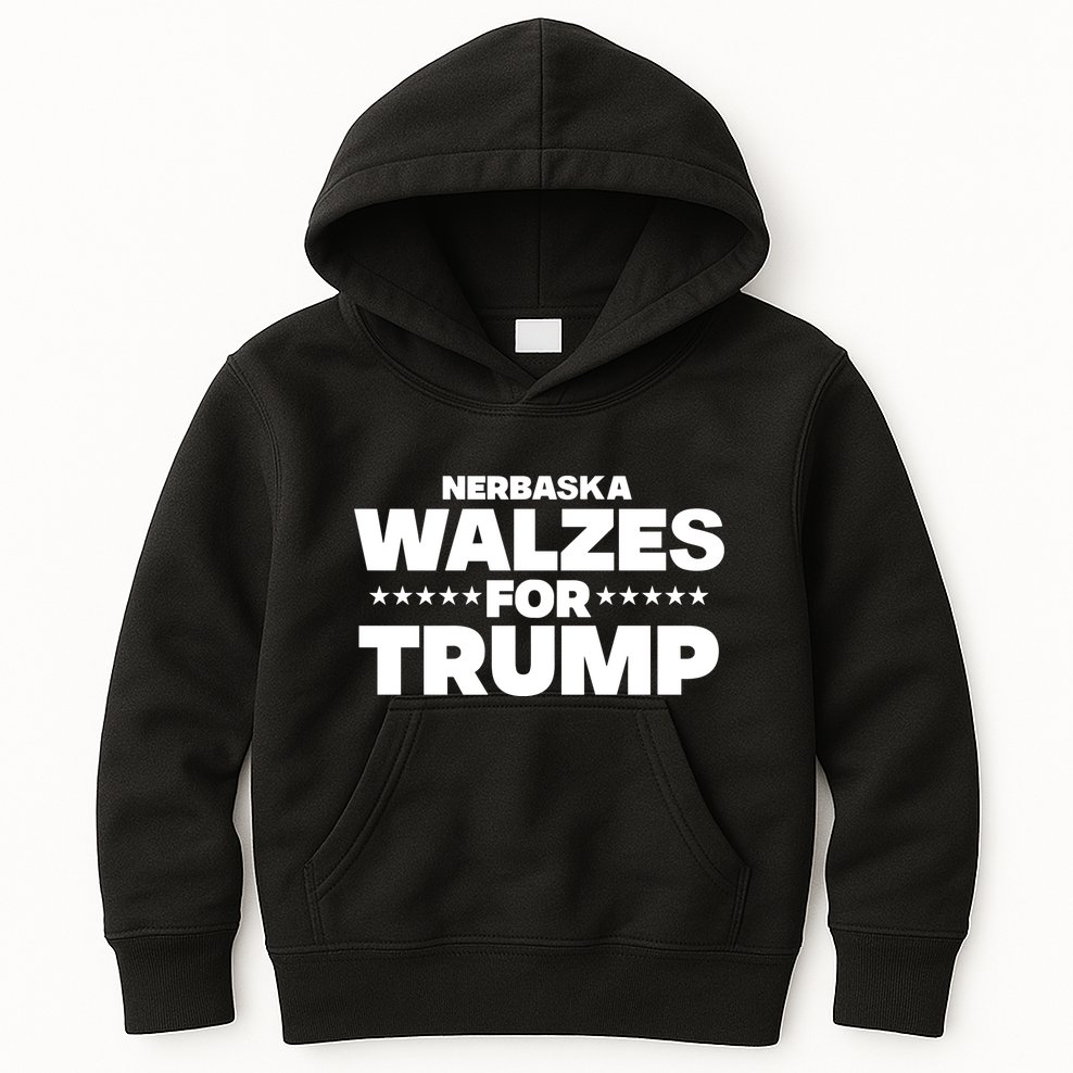 The Charlie Kirk Show Nebraska Walzes For Trump Kids Hoodie