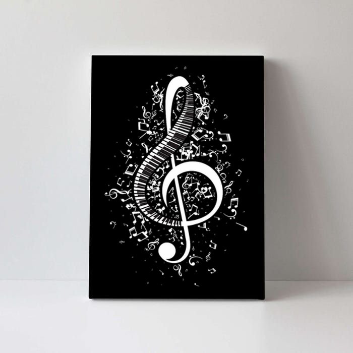 Treble Clef Keys Piano Player Pianist Classical Music Canvas