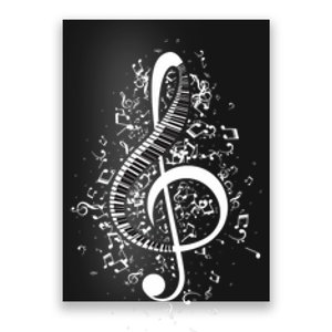 Treble Clef Keys Piano Player Pianist Classical Music Poster