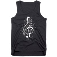 Treble Clef Keys Piano Player Pianist Classical Music Tank Top