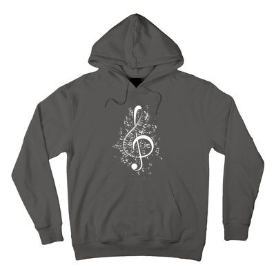 Treble Clef Keys Piano Player Pianist Classical Music Hoodie