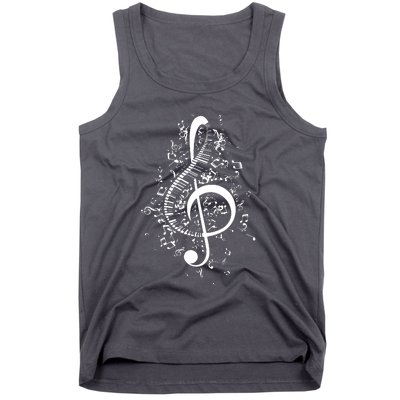 Treble Clef Keys Piano Player Pianist Classical Music Tank Top